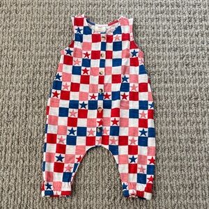 Colorful Checkered Star Baby Romper